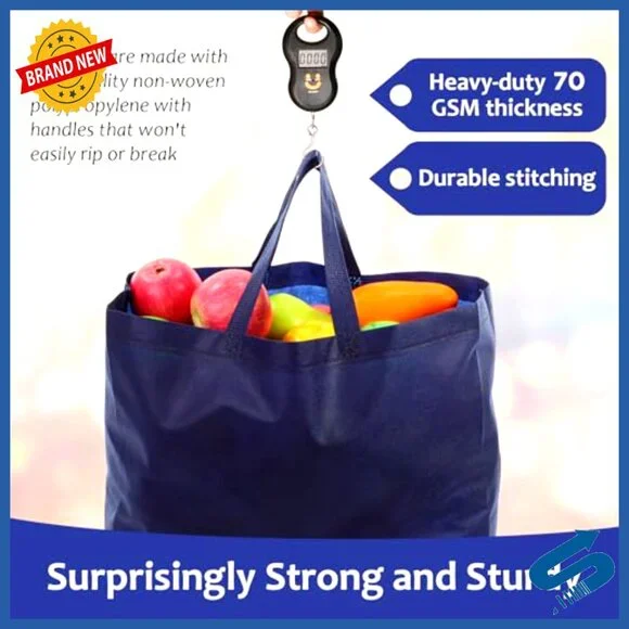 Extra Large Reusable Tote Bags Bulk Non Woven Grocery Shopping Eco Friendly